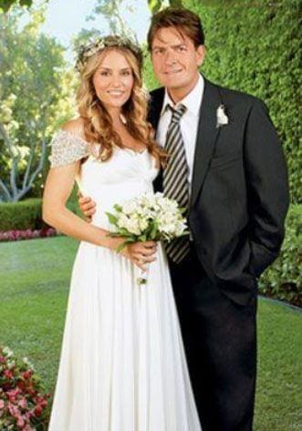 Max Sheen's parents, Charlie Sheen, and Brooke Mueller during their wedding.
